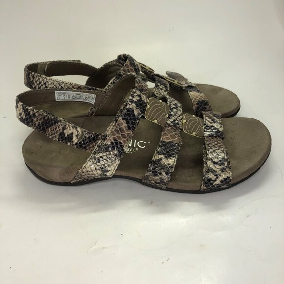 Vionic Amber Snake Skin Slingback adjustable Sandals Size 7 - Picture 6 of 10